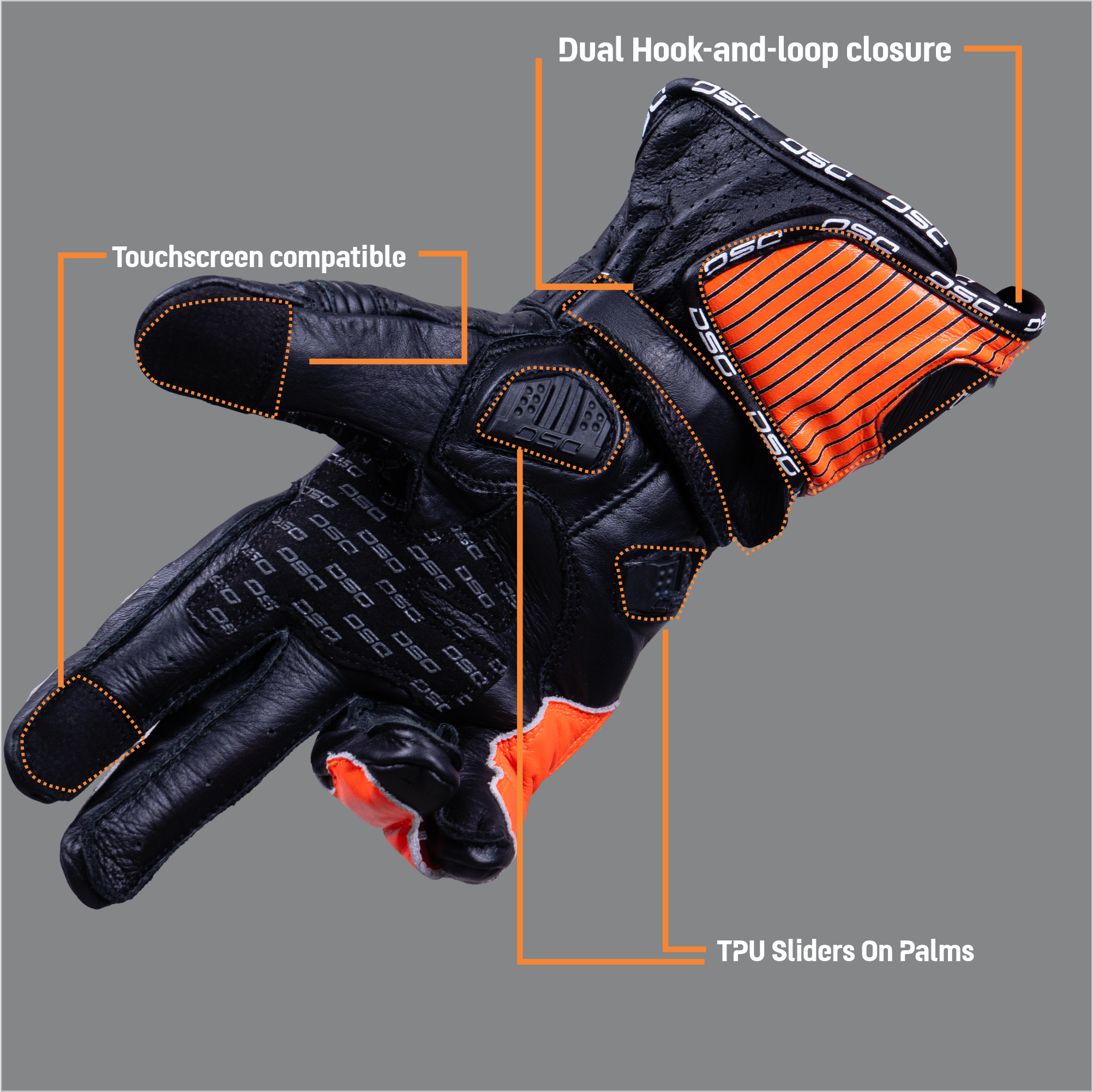 DSG Race Pro V1 Riding Gloves