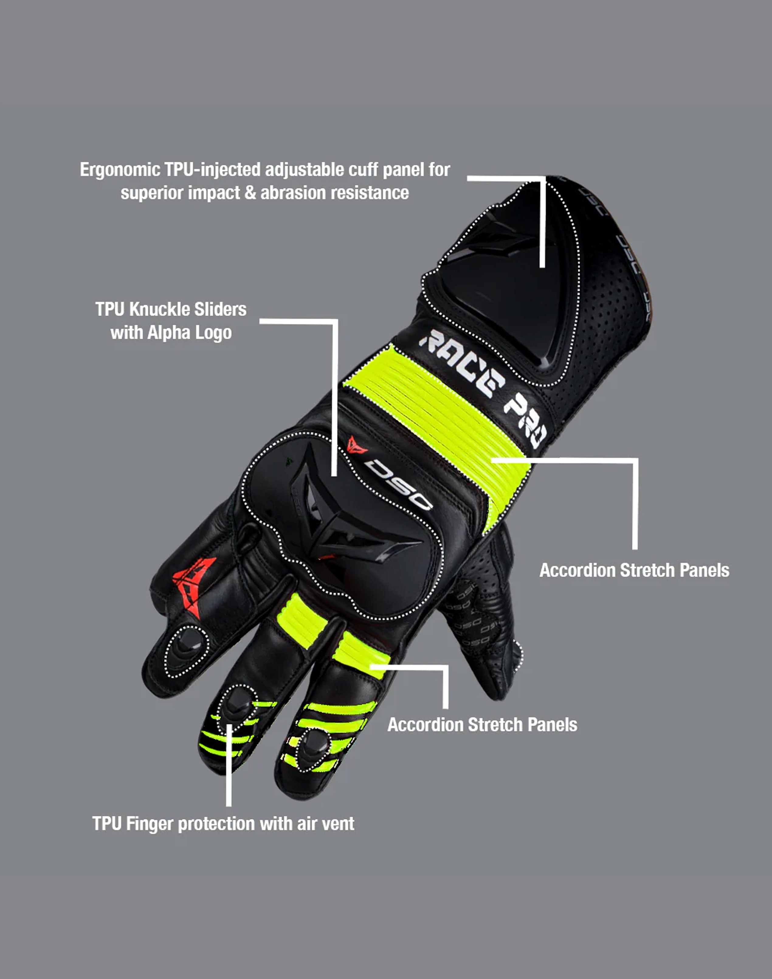 DSG Race Pro Sport Gloves