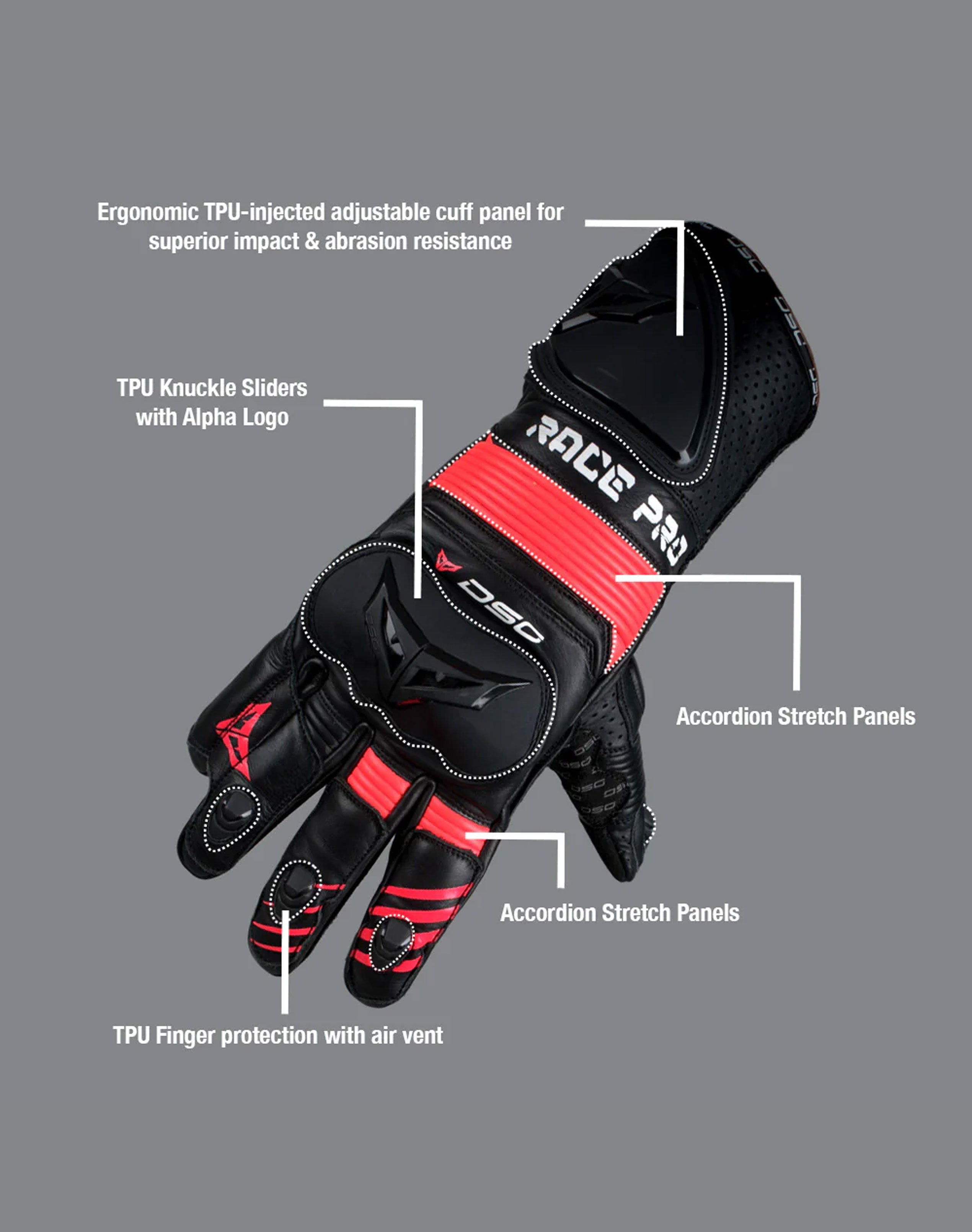 DSG Race Pro Sport Gloves