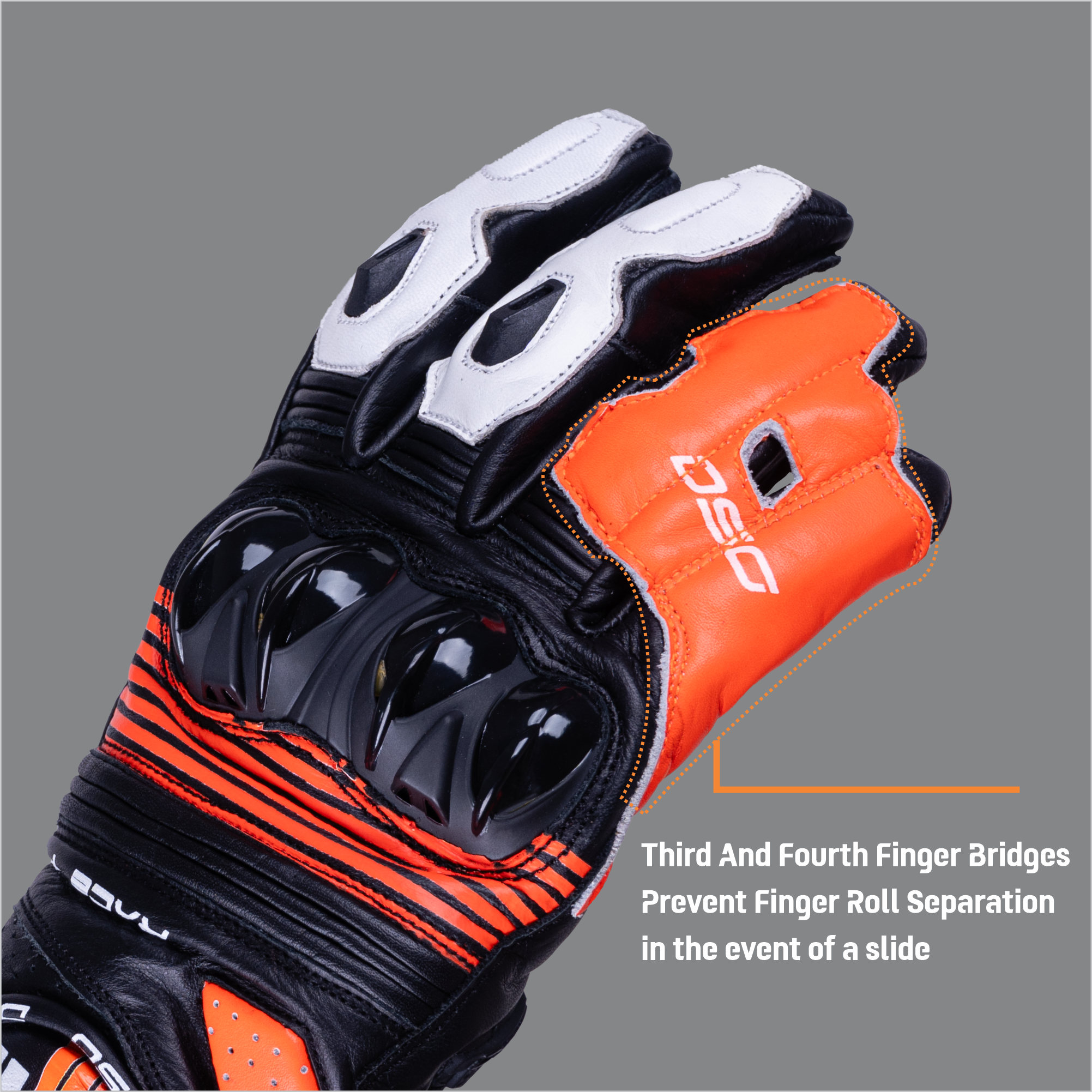 DSG Race Pro V1 Riding Gloves Red