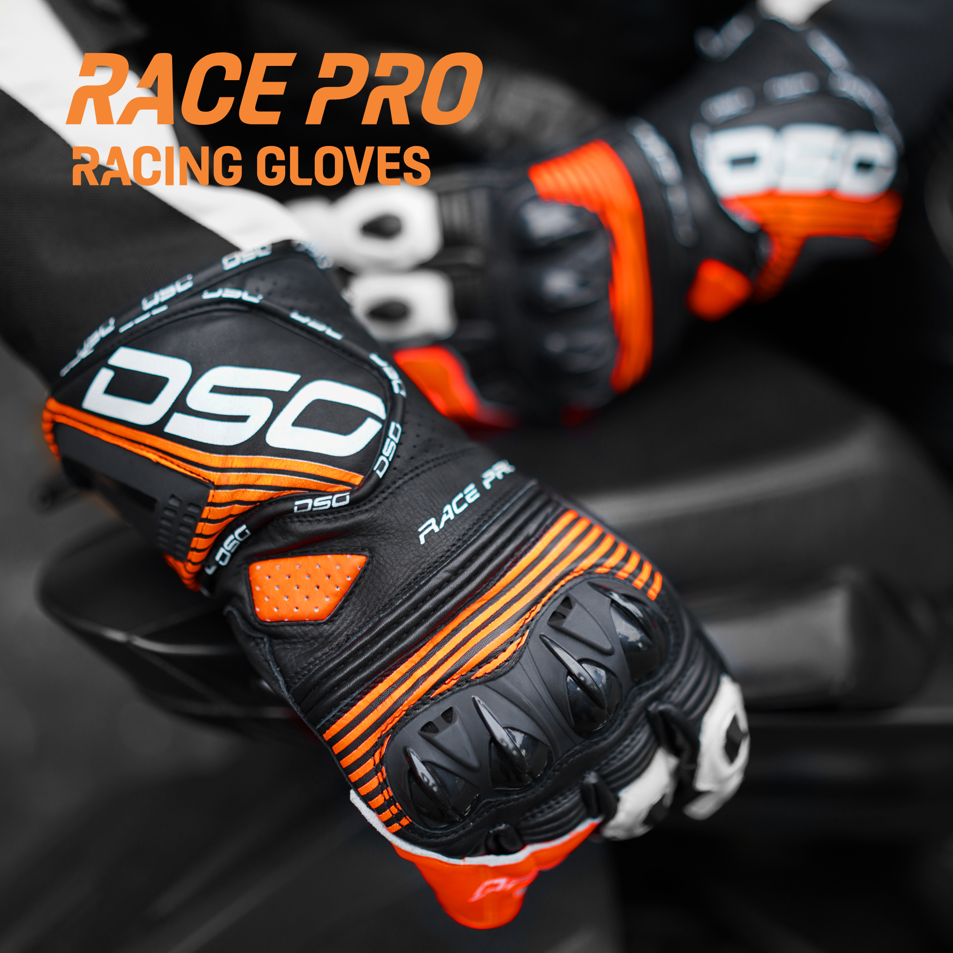 DSG Race Pro V1 Riding Gloves Red