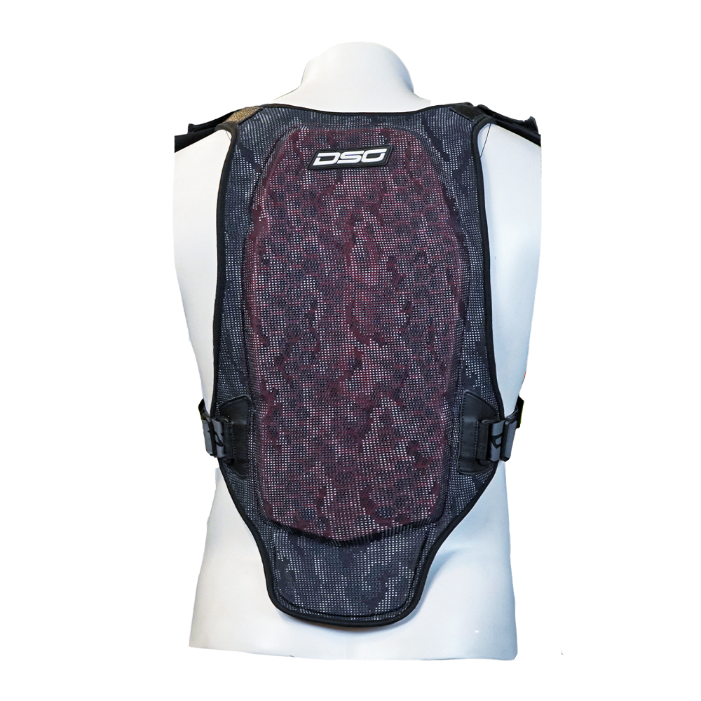 Inside back view of the DSG GP Racing Leather Suit showing the inner protective construction