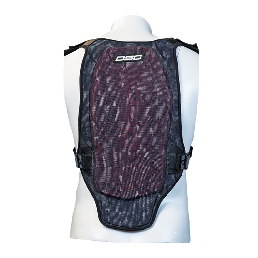 Inside back view of the DSG GP Racing Leather Suit showing the inner protective construction